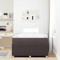 Bedframe met matras met matras Donkerbruin 120 x 190 cm Stof - thumbnail