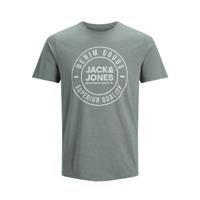 JACK & JONES ESSENTIALS T-shirt met logo grijsgroen - thumbnail