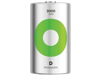 GP NiMH oplaadbare batterij D 3000mA blister(2) - 3311470 GP NiMH oplaadbare batterij D 3000mA blister(2) - 3311470