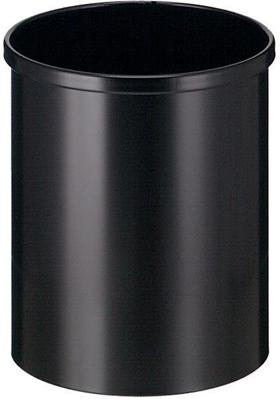 Eko papierbak uit metaal, inhoud 15 L, zwart