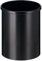 Eko papierbak uit metaal, inhoud 15 L, zwart - thumbnail