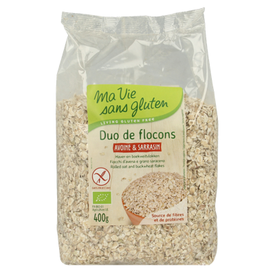 Ma Vie Sans Haver en boekweit vlokken glutenvrij bio 400 Gram