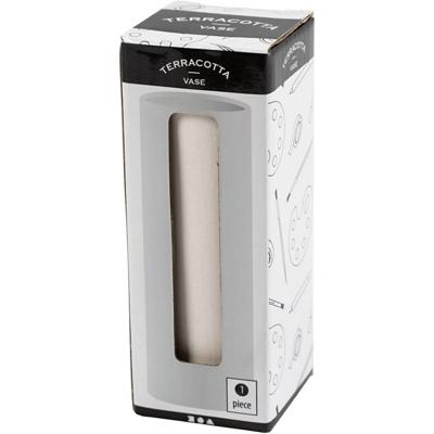 Creativ Company Vaas, h: 11 cm, d 4 cm, wit, 1 stuk Creativ Company Vaas, h: 11 cm, d 4 cm, wit, 1 stuk