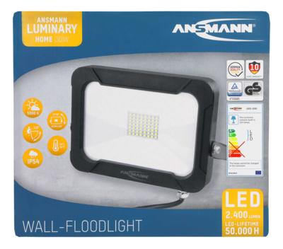 Ansmann WFL2400 1600-0282 LED-wandspot Energielabel: F (A - G) 30 W Neutraalwit
