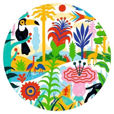 Puzzelgalerij 100 stuks - jungle DJECO meerkleurig