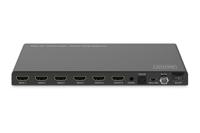 Digitus DS-55345 HDMI-switch 4 + 2 poorten LED-weergave, Met afstandsbediening, Ultra HD-geschikt, Met metalen behuizing, Individueel schakelbaar, Met - thumbnail