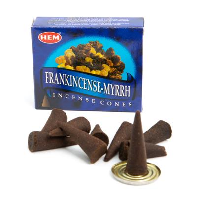 HEM Wierook Kegels Frankincense Mirre (1 doosje) HEM Wierook Kegels Frankincense Mirre (1 doosje)