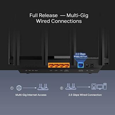 TP-Link Archer AX72 Pro draadloze router Gigabit Ethernet Dual-band (2.4 GHz / 5 GHz) Zwart - thumbnail