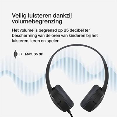 Belkin SoundForm Mini On Ear headset Kabel Zwart Volumebegrenzing Belkin SoundForm Mini On Ear headset Kabel Zwart Volumebegrenzing