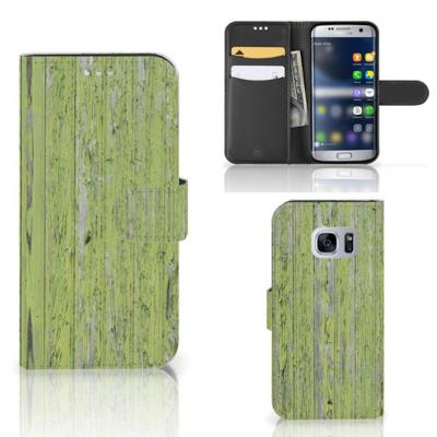 Samsung Galaxy S7 | Book Style Case | Green Wood