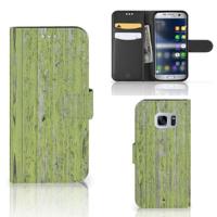 Samsung Galaxy S7 | Book Style Case | Green Wood - thumbnail