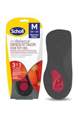Scholl In Balance Inlegzolen Knie tot Hiel - Maat M