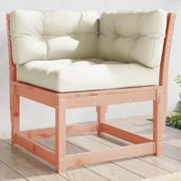 Tuinhoekbank met kussens 73x73x78 cm massief douglashout - thumbnail