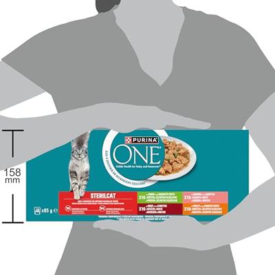 PURINA One Sterilcat Beef, salmon, chicken, turkey - nat kattenvoer - 40x85g