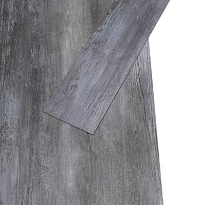 Vloerplanken zelfklevend 5,21 m 2 mm PVC glanzend grijs