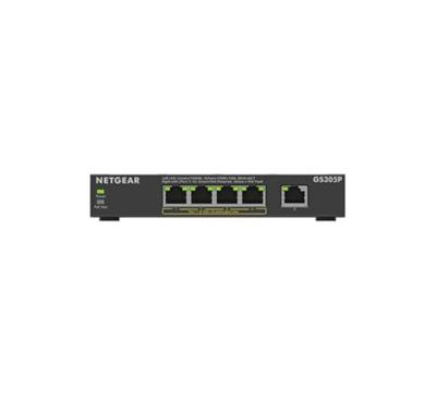 NETGEAR 5-poorts Gigabit Ethernet Unmanaged PoE+ Switch (GS305P): met 4 PoE+ bij 63 W, desktop- of wandbevestiging