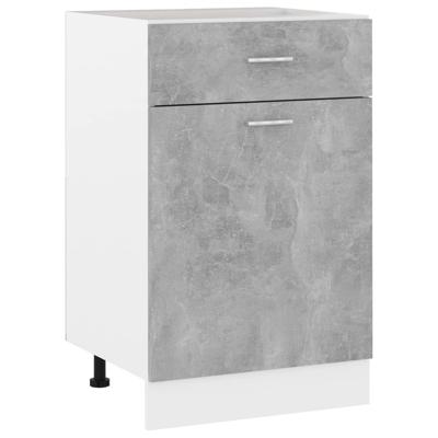 Onderkast met lade Lyon 50x46x81,5 cm bewerkt hout betongrijs