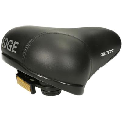 Edge Fietszadel city protect met hoekbescherming - zwart