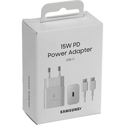 Samsung 15W Power Adapter incl. USB-C naar USB-C kabel (1m) Oplader Wit