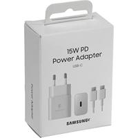 Samsung 15W Power Adapter incl. USB-C naar USB-C kabel (1m) Oplader Wit - thumbnail