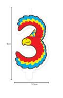 Jungle candle 3 parrot - thumbnail