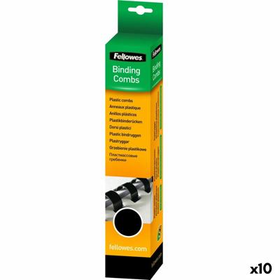 Fellowes bindruggen, pak van 100 stuks, 10 mm, zwart Fellowes bindruggen, pak van 100 stuks, 10 mm, zwart