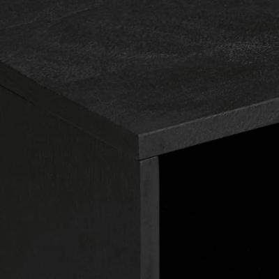 Tv-meubel 80x33x46 cm bewerkt hout zwart
