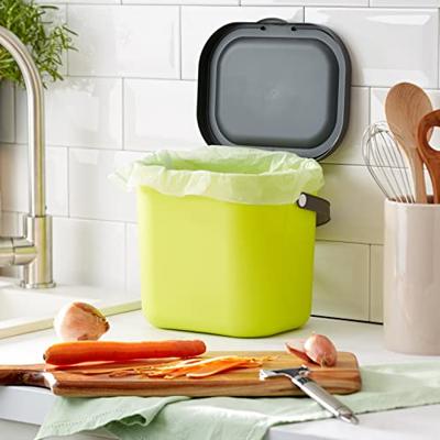 Rotho ALBULA Bio Afvalbakje 23.5x20x20.8 cm 6L Lime Groen