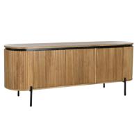 Dressoir Home ESPRIT Zwart Natuurlijk Metaal Paulownia hout 170 x 40 x 80 cm 170 x 40 x 62 cm 170 x 40 x 60 cm - thumbnail