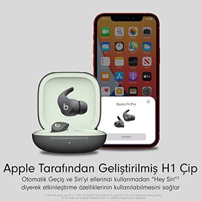 Beats Fit Pro - Echt draadloze oordopjes met ruisonderdrukking - IPX4-beschermingsklasse IPX4, compatibel met Apple en Android, Class 1 Bluetooth®, ingebouwde microfoon, grijs