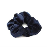 5 pc's Velvet effen kleur elastische Hair Bands paardenstaart houder Scrunchies Tie haar elastiekje hoofdband (donkerblauw) - thumbnail