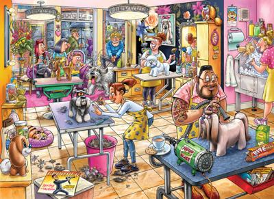 Jumbo Puzzel Wasgij Mystery 23 Trimsalon Kwispel! (1000) - thumbnail