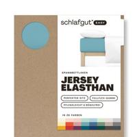 Schlafgut Schlafgut EASY Jersey Elasthan Hoeslaken L - 140x200 - 160x220 467 Petrol Mid - thumbnail