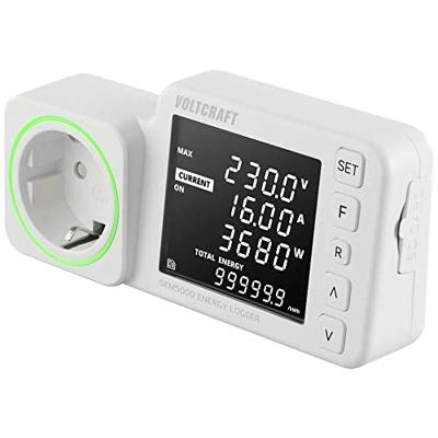 VOLTCRAFT SEM5000 Energiekostenmeter Kostenprognose, Alarmfunctie, Instelbaar stroomtarief, Datalogger