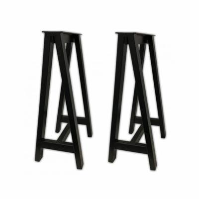 Vloerschagen Metaal 2 stuks 40x30x74 cm Zwart Vloerschagen Metaal 2 stuks 40x30x74 cm Zwart