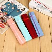 3 stuks rechthoekige Rose Bow Gift Box ketting vak sieraden doos willekeurige kleur levering - thumbnail