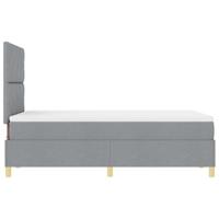 Boxspringbed met Matras Lichtgrijs 120x200 cm Stof - thumbnail