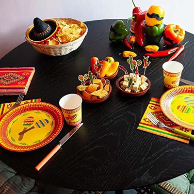 Set 10 Bordjes Fiesta Mexico (23 cm)