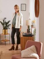 Flare positiejeans binnenbeenlengte 65 cm antracietgrijs - thumbnail