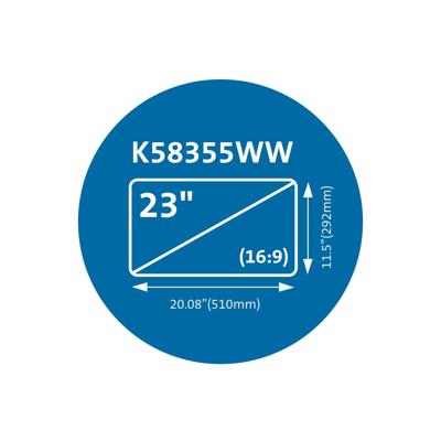Kensington MagPro™ Privacy Filter Privacyfolie Monitor 58,4 cm (23) Beeldverhouding: 16:9 K58355WW Universal - thumbnail
