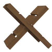 Houtblokhouder 47x39,5x48 cm massief grenenhout honingbruin - thumbnail