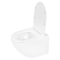 Wandtoilet Differnz Met PK Uitgang Rimless Inclusief Toiletbril Glans Wit Differnz - thumbnail