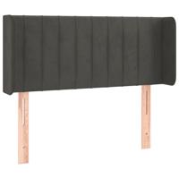 Hoofdbord LED 83x16x78/88 cm fluweel donkergrijs - thumbnail