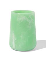 HEMA Badkamer beker 10x⌀8cm epoxy marmerlook groen (groen) - thumbnail