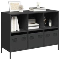 Dressoir 101,5x39x73,5 cm koudgewalst staal zwart - thumbnail