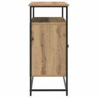 Dressoir artisanaal eikenkleurig 100 x 35 x 80 cm Bewerkt hout - thumbnail