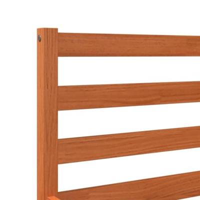 Bedframe zonder matras massief grenenhout wasbruin 120x190 cm