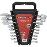 9 Combinatiesleutels met schuine dooskoppen - PRECISION STEEL - thumbnail