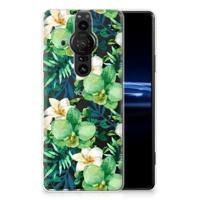 Sony Xperia Pro-I | TPU Case | Orchidee Groen - thumbnail