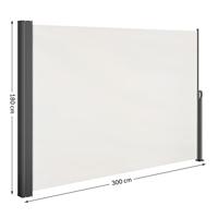 Zijluifel Nosara Creme 180x300cm Uitschuifbaar - thumbnail